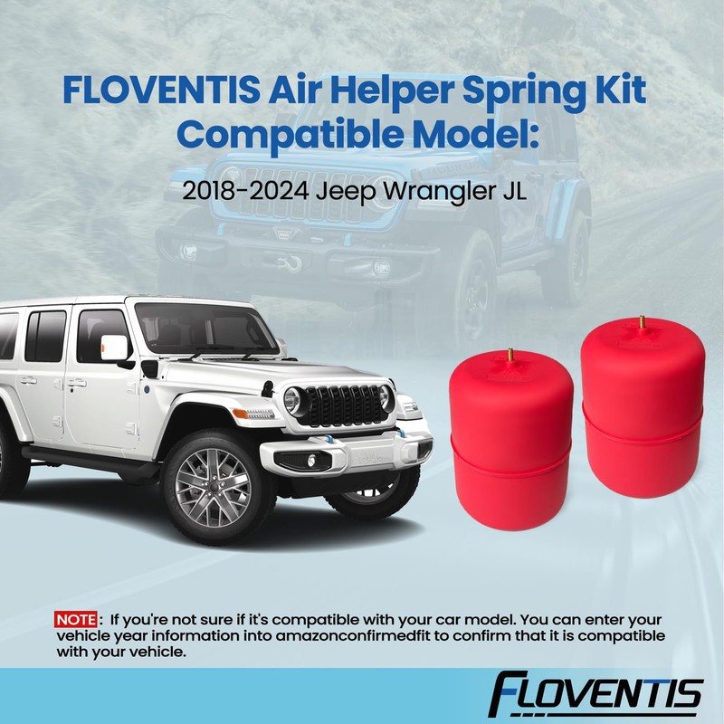 FLOVENTIS 2Pcs Air Suspension Kit for 2018-2024 Jeep Wrangler JL