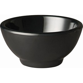 APS GF141 Melamine Round Bowl, Pure Black