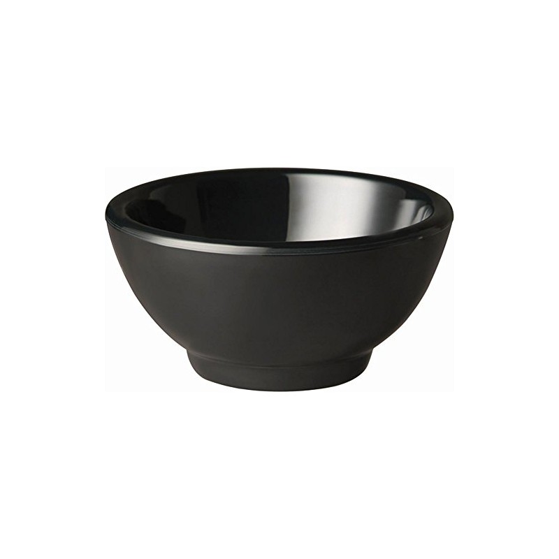 APS GF141 Melamine Round Bowl, Pure Black