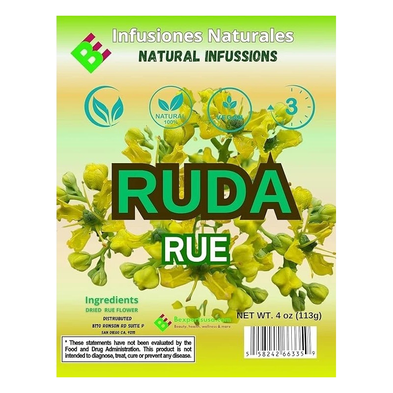 B-Experts Store Ruda Seca Té (Rue Dried Herbs Tea) 4oz