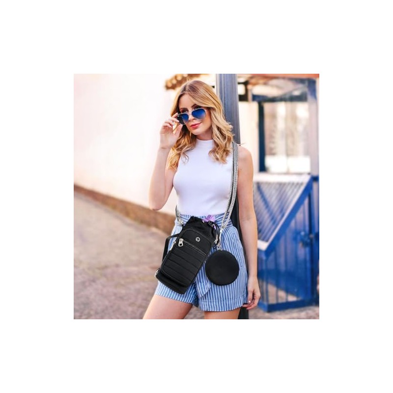 Water Bottle Carrier Bag with Strap - Hands-Free Sling for
