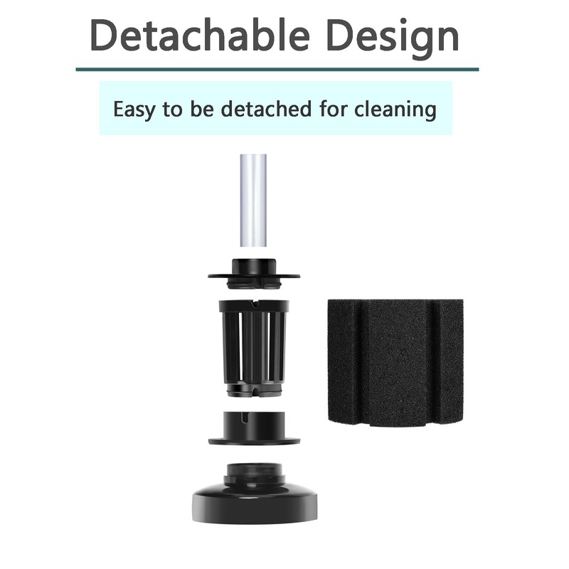 AQUANEAT Aquarium Air Powered Sponge Filter, Fish Tank Bio Bubble