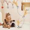 KAEGOUSY 6Pcs Cat Toy Balls with Feather Interactive Feather Toy