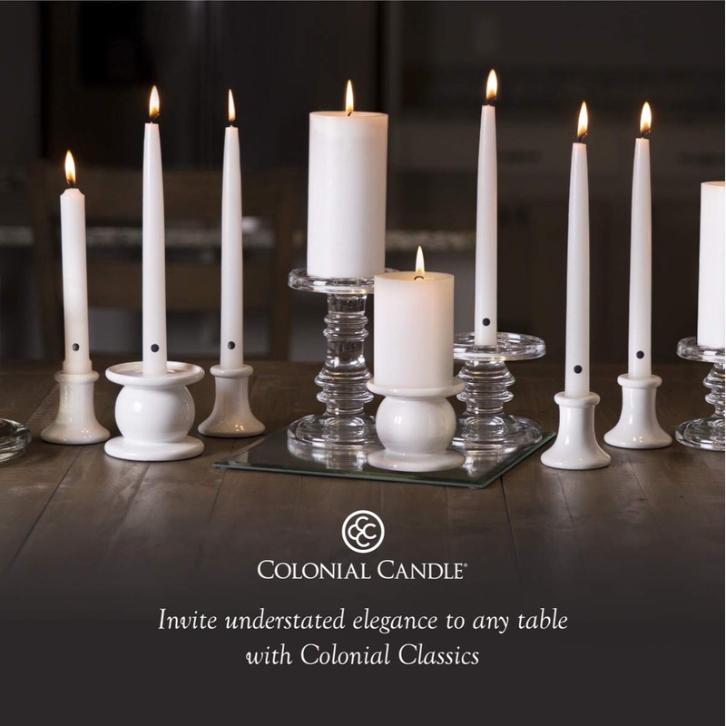 Colonial Dripless 12-Inch Candle with Classic Tip, Red