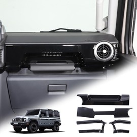 Tumukiw Center Console Dashboard Air Vent Frame Trim Compatible with INEOS Grenadier 2020-2024 Inner Dashboard Center Console and Side Air Vent Outlet Cover Trims (Glossy Black)