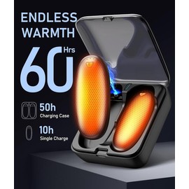14000 mAh Hand Warmers Rechargeable 2 Pack, AI Hand Warmer with Charging Case Last 60H, 1S Fast Heat, Portable Electric Pocket Heater, Golf Hunting Camping Hiking