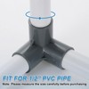 uxcell 1/2" PVC Fittings, 8 Pcs 3 Way Elbow Connector