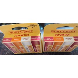 Burt's Bees Beeswax Lip Balm - 0.15oz (8Count)  Bundle New super fruit flavors
