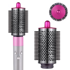 Large Round Volumizing Brush for Dyson Airwrap, Large Round Brush Attachment Compatible with Dyson Airwrap HS05 HS01 for Fluff Up, Volumize and Styling Hair (Rose)