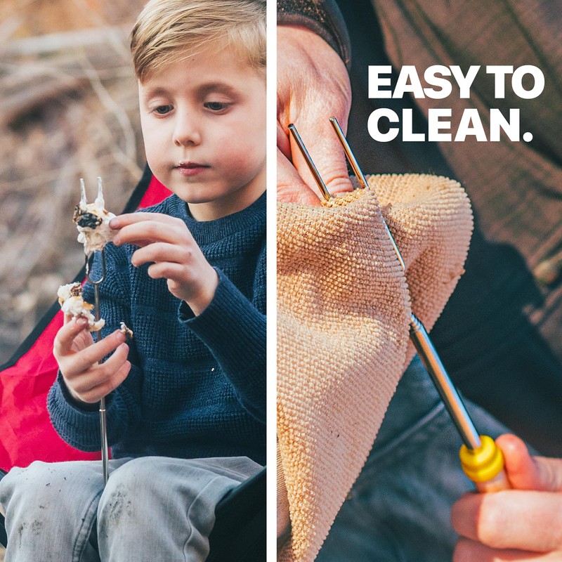 MalloMe Marshmallow Roasting Sticks - Smores Skewers for Fire Pit