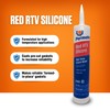 Permatex 81409 High-Temp Red RTV Silicone Gasket, 11 oz.