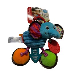 Infantino Pull & Play Jittery Pal Elephant Infant Baby Teething Toy - NEW