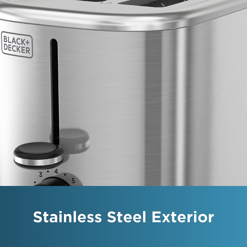 BLACK+DECKER® 2-Slice Toaster with 7 Toast Shade Settings, Extra-Wide Slots