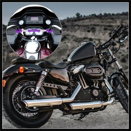 Hihaha 1Set Universal 22mm Purple Motorcycle Balance Bar Aluminum Alloy Crossbar Handlebar Motorbike Reinforce Lever Accessories Grips Handle Bar Durable Material