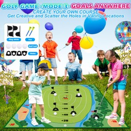 Golf Chipping Game, 50pcs Golf Set for Kids, Indoor Outdoor Golf Games for Kids & Adults, Family Fun Backyard Golf Practice Set Gifts for Birthdays & Holidays