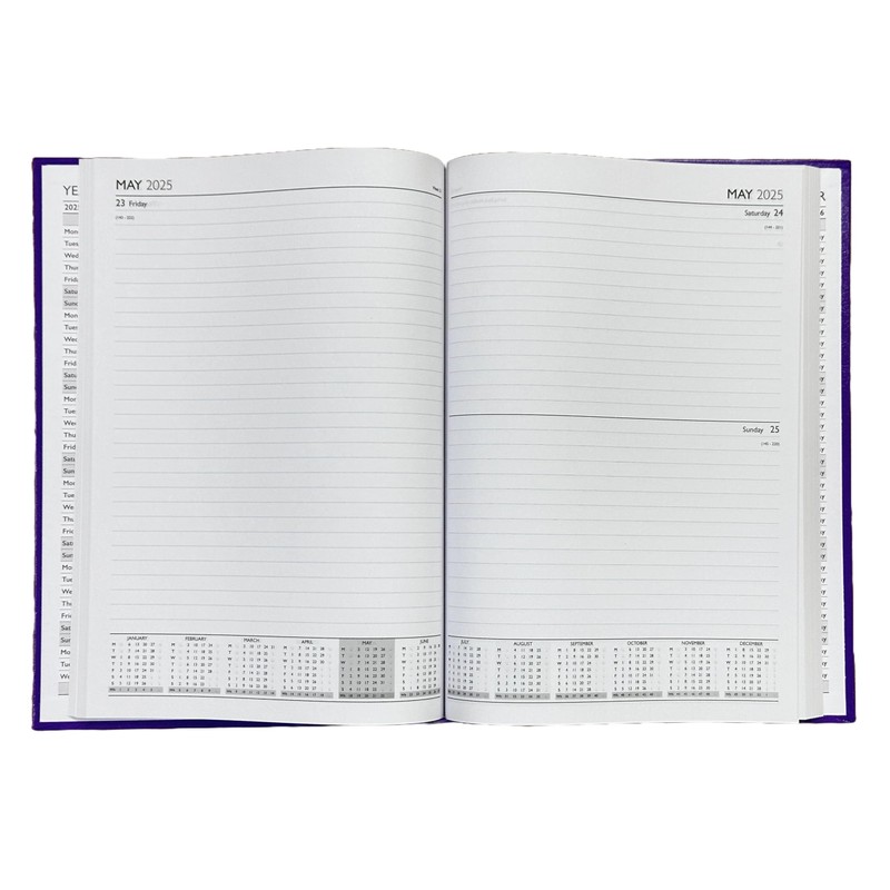 2025 diary A4 Day to a Page - PINK