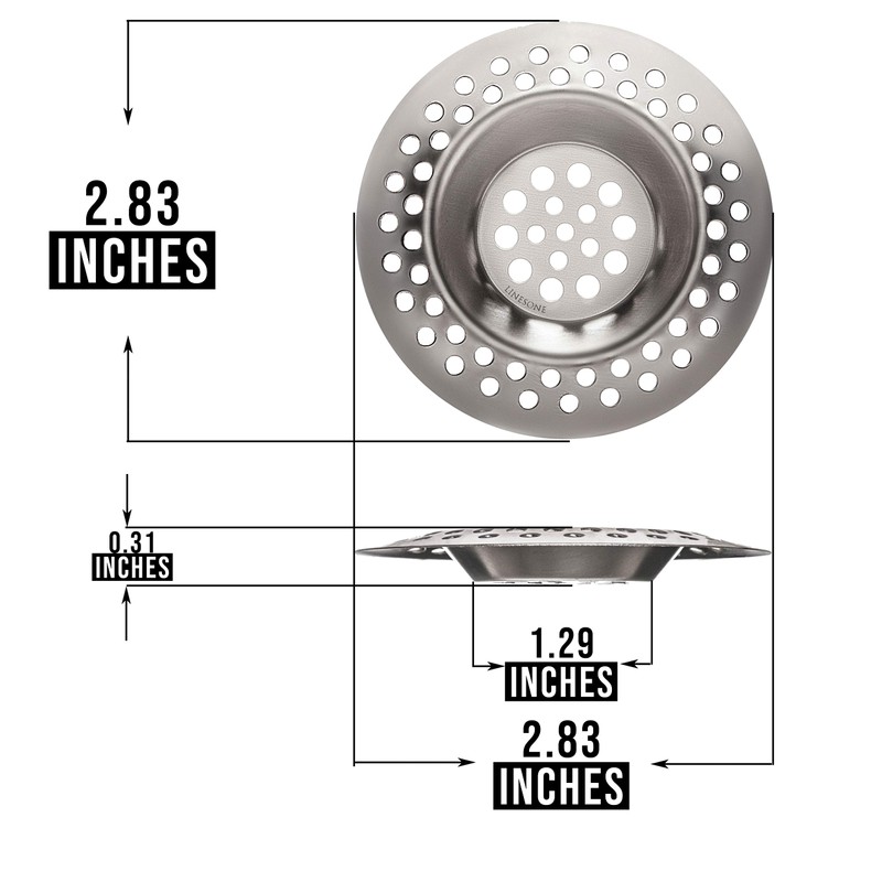 Body Hair Catcher, The Sink Strainer, Drain Hair Protector 3",
