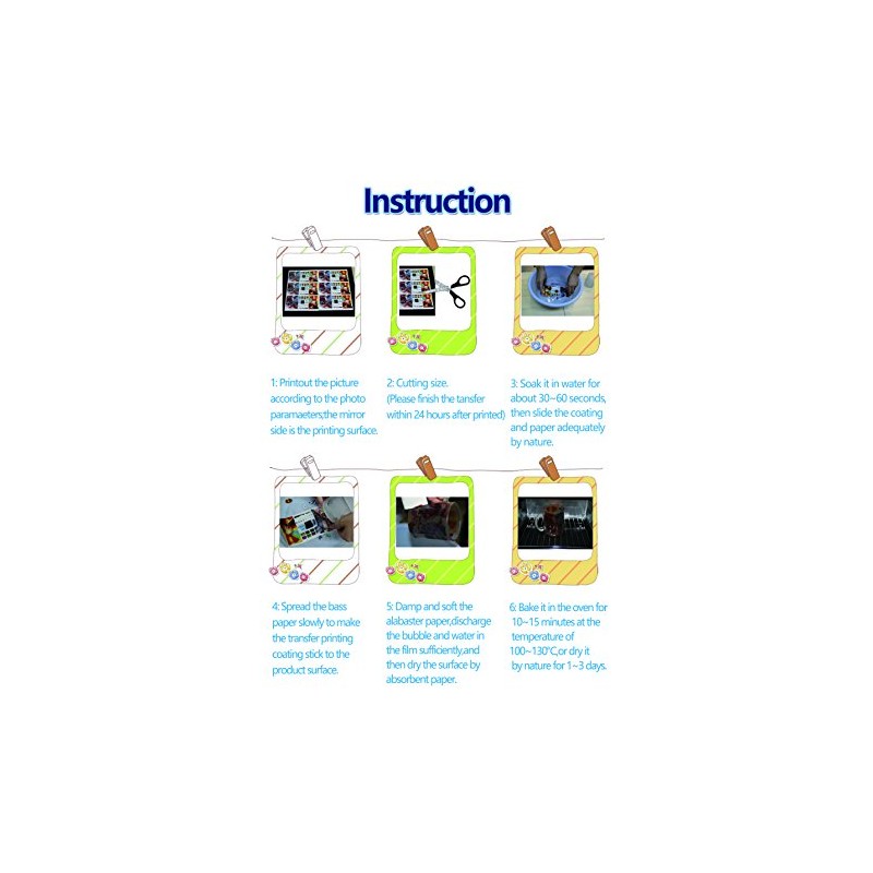 Rolurious 20 Sheets A4 Size Laser Waterslide Decal Paper Sheets