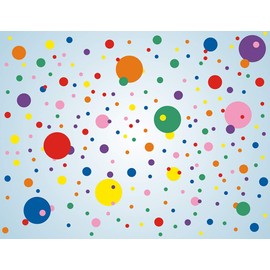 Polka Dots Wall Stickers (140dots) Colorful Dot Wall Decals Circle Round Wall Stickers Vinyl Wall Decal Dot Decor Primary Colors Removable Peel and Stick Wall Decals for Kids Room Nursery Playroom