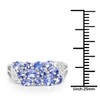 Bonyak Jewelry Genuine Oval Tanzanite and Tanzanite Ring in Sterling