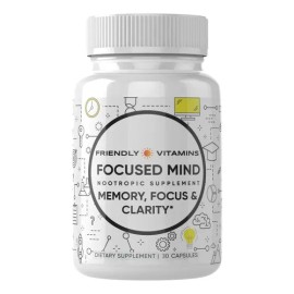 Friendly Vitamins Focused Mind Nootrópico para Memoria y Concentración                                                                                