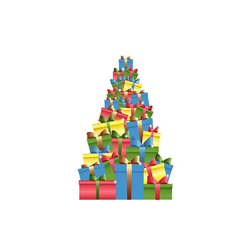 Christmas Window Stickers Tree - Xmas Window Cling Decoration