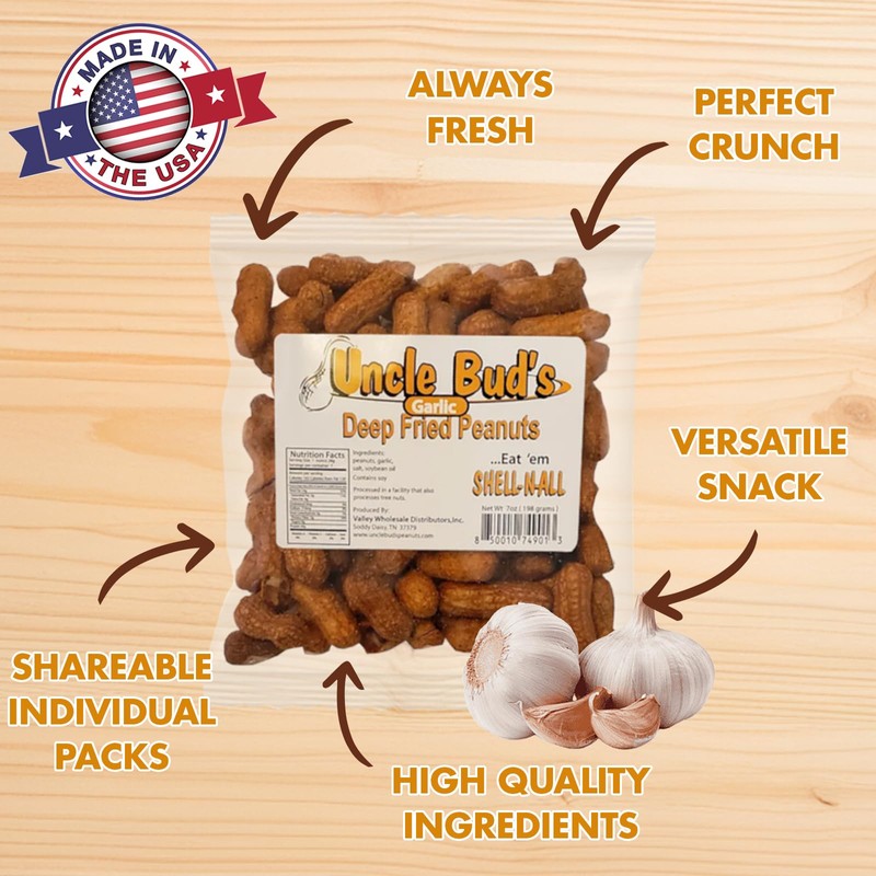 Uncle Bud's Deep Fried Peanuts In Shell (6-Pack) | Crunchy