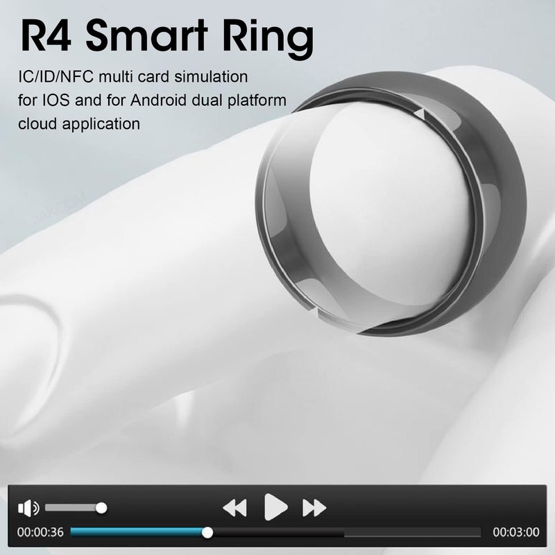 Ceramic NFC Ring, R4 Smart Ring IP68 for IOS Phone