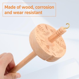 Hand Spindle Spinning Wheel for Wool - Hand Carved Wooden Tool for Beginners