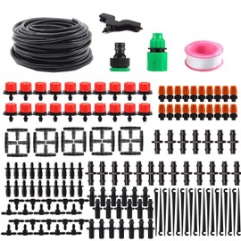 HUAZIZ Bewässerung Kit,15 Meter Tropfbewässerung Garten Bewässerungssystem DIY Micro Drip System Automatische Sprinkler Micro Drip System Misting System für Tomaten Bewässerung Garten Zimmerpflanzen
