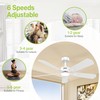 DAMINY 52 inch Ceiling Fan with Light,6CCT,5 Blade,Low Profile Ceiling