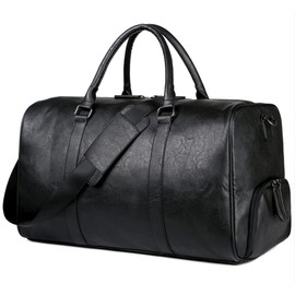Leather Travel Weekender Overnight Duffel Bag Gym Sports Luggage Bags For Men