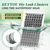 KEYYOU Agrupaciones de latigas,96 Pcs Cluster Lashes D Curl 10-18MIX