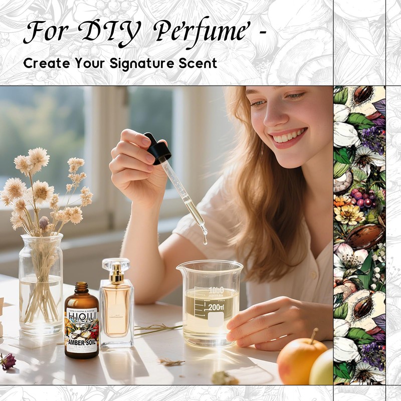 HIQILI Amber Soil Fragrance Oil for Diffuser, Perfume & Hair