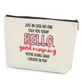 Motivational Makeup Bag, Office Supplies, Office Accessories, Office Gifts for Coworkers Boss Colleagues Couch Thank You Birthday Retirement Boss Day Inspirational Gifts for Women, Cosmetic Bag