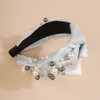 Wiwpar Diademas anudadas de perlas para mujer, diadema ancha con