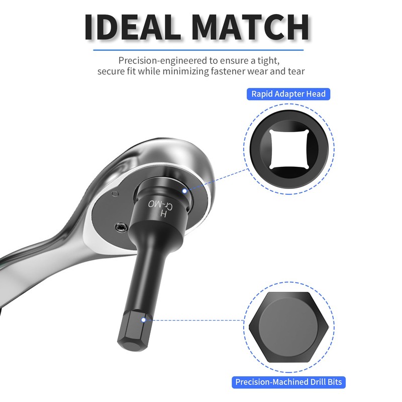 Skweawert 10mm Hex Impact Bit Socket, H10 1/2" Drive Impact