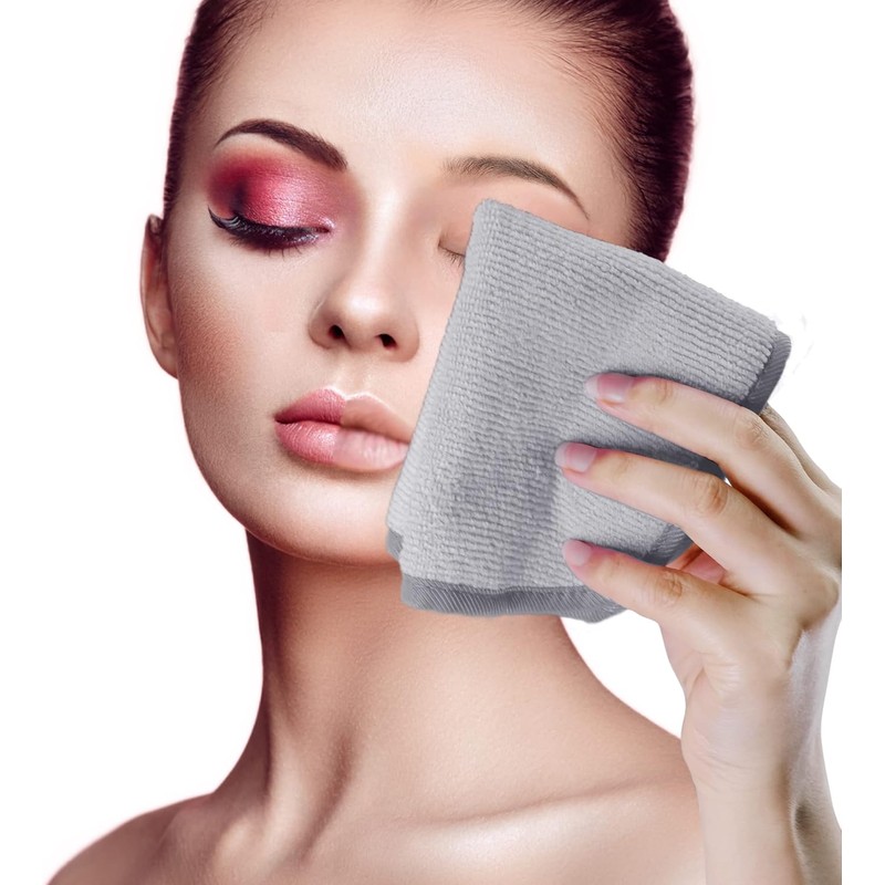 POLYTE Paño Desmaquillante Facial de Microfibra, 20.3x20.3 cm, 6 Pzas