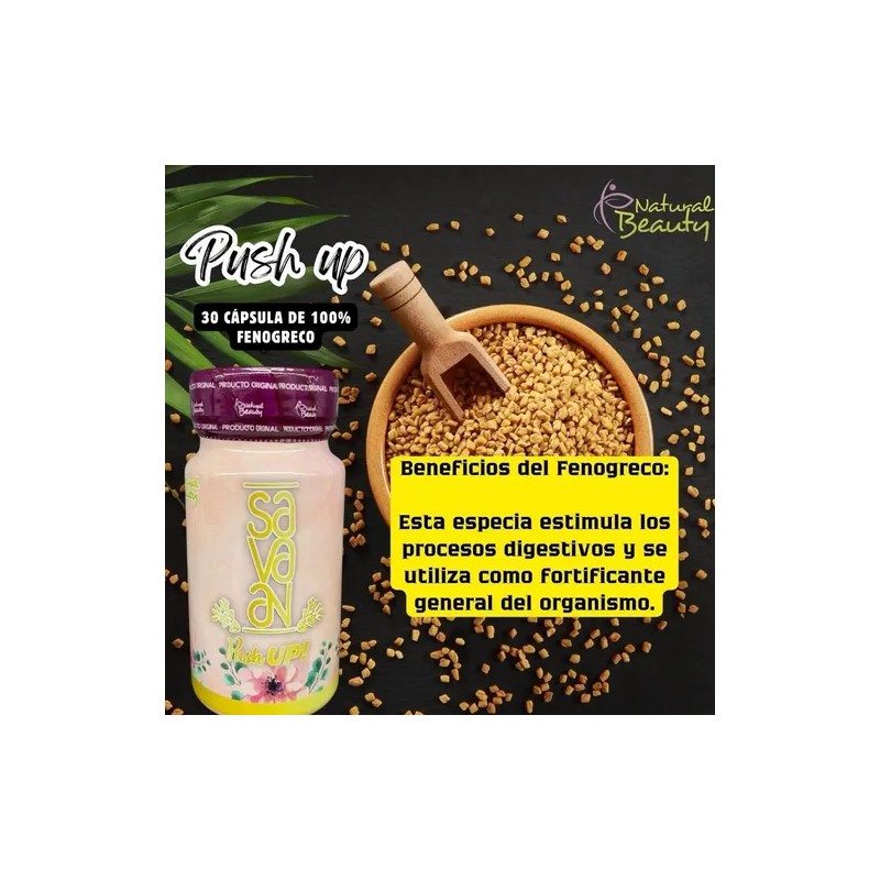 Cápsulas Push Up Natural Beauty,aumento De Busto Y Gluteo