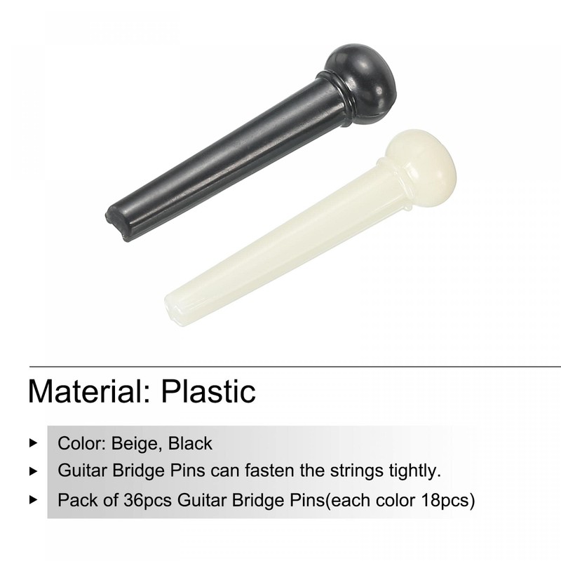 sourcing map Pack of 36 Bridge Plastic Strings Pin Beige