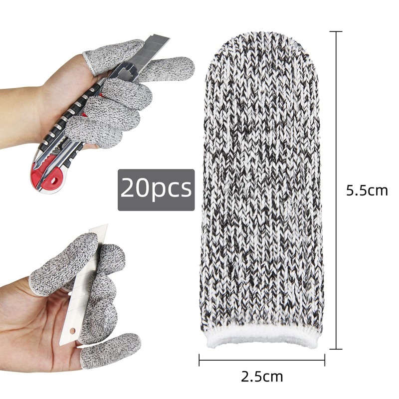 Finger Cots Cut Resistant Protection, XiXiRan Pack of 20 Cut