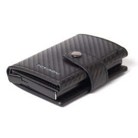 POXIADIV Slim Wallet for Men 1 ID Window with RFID Blocking, Minimalist Genuine Leather Mens Wallet, Credit Card Holder, Triple Fold