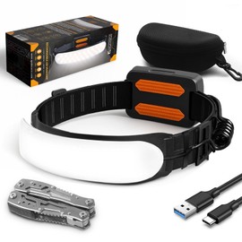 DecorX 1500 Lumens Rechargeable LED Headlamp for Adults, 230° Wide Beam