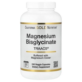 California Gold Nutrition, Magnesium Bisglycinate Chelate, Albion TRAACS®, Veggie Capsules 240 Tablets (100mg per capsule) / California Gold Nutrition (캘리포니아골드뉴트리션), 마그네슘 비스글리시네이트 킬레이트, Albion TRAACS®, 베지 캡슐 240정(캡슐당 100mg)
