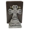 Cross Concrete Bookends Heavy Book Holders Religious Statuary Home Decor
