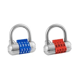 Master Lock Set Your Own Combination Padlock, Gym Locker Locks with Code for Securing Indoor Valuables, Color May Vary, ‎2 pk, 1523EC2