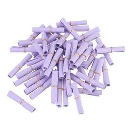 MECCANIXITY Mini Vintage Message Paper Scrolls, 100Pcs Valentine Message Paper, Lucky Wish Paper Roll for Party Birthday, Purple