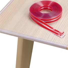 Navaris PVC Silicone Edge Protector - Babyproofing Furniture Corners and Edges - Clear Protective Adhesive Strip for Table, Desk, Shelf - 19.7 Feet (6 Meters)