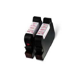 Veltec Red Florescent Ink Cartridge for FP PIC10 PostBase Models: #58.0052.3038.00, 20, 30, 45, 65, 85, Auto, Econ, Integra, Pro, ProDS and Semi – Print Yield of 4000 Impressions (2-Pack)