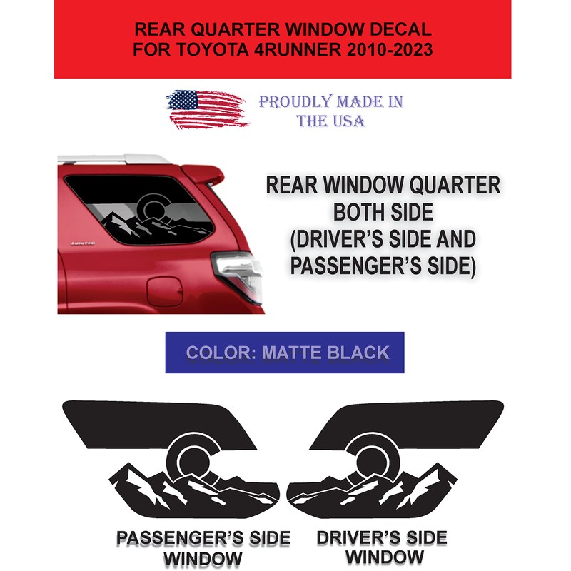 Compatible with Toyota 4Runner 2010-2023 | Precut Colorado Mountain Scene